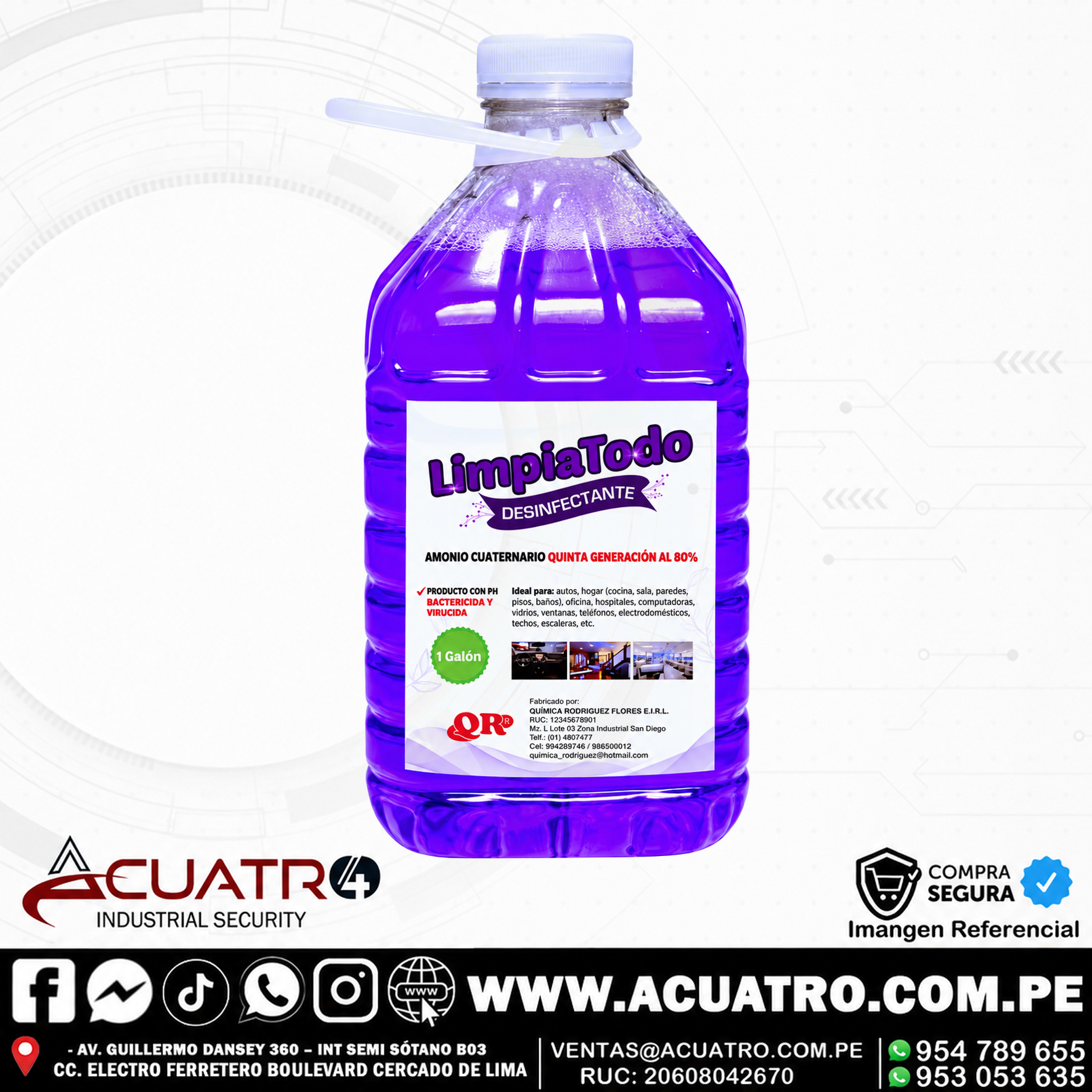 405 LIMPIA TODO EN GALON MARCA QR - Imagen 1