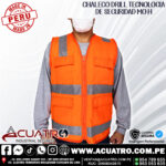 CHALECO DRILL TECNOLOGIA MODELO H COLOR NARANJA CON CINTA DE 2 PULG CHINA