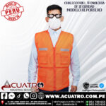 CHALECO DRILL  MODELO REPORTERO COLOR NARANJA CON CINTA DE 1 PULG CHINA
