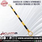 BARRA RETRACTIL PARA CONOS IMPORTADO ( AMARILLO CON NEGRO )MARCA SEGPRO - Imagen 2
