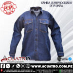 CAMISA MANGA LARGA  JEAN PROCESA DE 14 ONZA NACIONAL