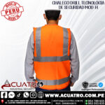 CHALECO DRILL TECNOLOGIA MODELO H COLOR NARANJA CON CINTA DE 2 PULG CHINA - Imagen 2