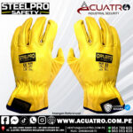 GUANTES DE BADANA BLANCO Y AMARILLO EN LA MARCA STEELPRO - Image 2
