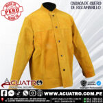 CASACA DE CUERO DE RES AMARILLO PRODUCTO NACIONAL