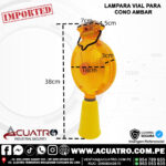 LAMPARA SOLAR PARA CONOS COLOR AMBAR IMPORTADO - Imagen 2