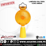 LAMPARA SOLAR PARA CONOS COLOR AMBAR IMPORTADO