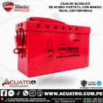 CAJA DE BLOQUEO GRUPAL ROJA EN LA MARCA LOTO MASTER
