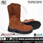 CAMPERA DE CUERO PUNTA DE ACERO PLANTA PU BOTFLEX CAM1-160 MARRON EN LA MARCA FAJ
