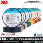 CINTA AISLANTE VINILICA TEMFLEX 165 3/4 X 18MTS DE COLORES - Imagen 2