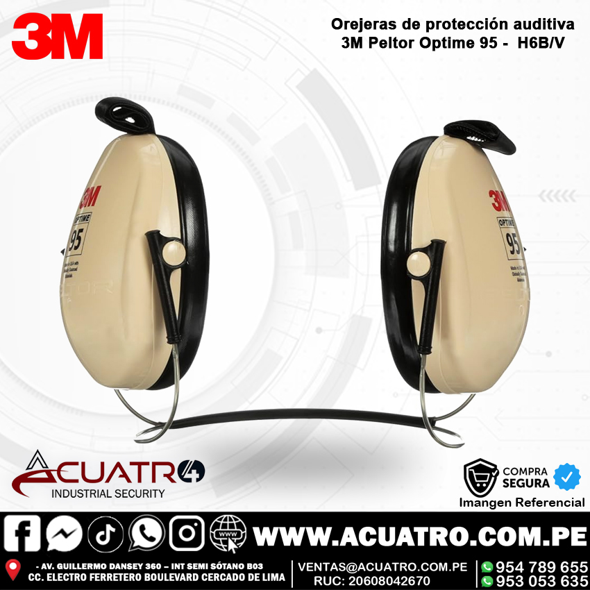 3M Peltor Optime 95 - Orejeras de protección auditiva H6B V Orejeras de protección auditiva H6B/V 3M Peltor Optime 95 - Image 1