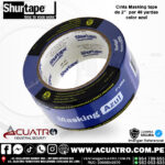 CINTA MASKING TAPE COLOR AZUL EN LA MARCA SHURTAPE DE 2" POR 40 YDS