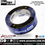 CINTA MASKING TAPE COLOR AZUL EN LA MARCA SHURTAPE DE 1" 1/2" POR 40 YDS