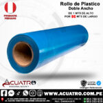 ROLLO DE PLASTICO AZUL DOBLE ANCHO  POR UN 1 METRO DE ALTO POR 95 MTS DE LARGO