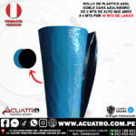 ROLLO DE PLASTICO DOBLE CARA AZUL/NEGRO DE 6 MICRAS – DOBLE ANCHO – DE 2 MTS DE ALTO QUE ABRE A 4 MTS POR 40 MTS DE LARGO