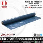 ROLLO DE PLASTICO AZUL DOBLE ANCHO POR UN 1 METRO Y 1/2  DE ALTO POR 50 MTS DE LARGO