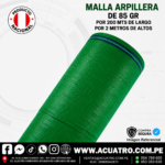ROLLO DE MALLA ARPILLERA DE 85GR UNA SOLA CARA EN COLOR VERDE  DE 2 METROS DE ALTO POR 200 METROS DE LARGO