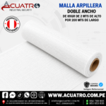 ROLLO DE MALLA ARPILLERA DOBLE ANCHO DE 85GR COLOR BLANCO DE 2 METROS DE ALTO POR 200 METROS DE LARGO