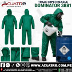 UNIFORME DE PVC COLOR VERDE DOMINATOR PARA USO QUIMICO COD 3881 MARCA MCR