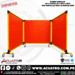 BIOMBO MODULAR DE 3 CUERPOS DE 2 MTS POR 2 MTS PANTALLA ROJA ULTRAFLEX 6009