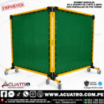 BIOMBO MODULAR DE 2 CUERPOS DE 2 MTS POR 2 MTS PANTALLA DE PVC VERDE TRANSLUCIDO ULTRAFLEX 3007