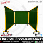 BIOMBO MODULAR DE 3 CUERPOS DE 2 MTS POR 2 MTS PANTALLA DE PVC VERDE TRANSLUCIDO ULTRAFLEX 3007