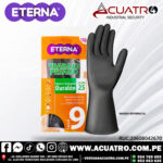 GUANTES DE JEBE NEGRO DE 13" PULG EN LA MARCA ETERNA EN CALIBRE 25