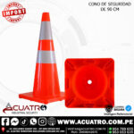 CONOS DE SEGURIDAD DE PVC COLOR NARANJA IMPORTADO MEDIDA 90CM