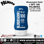 BLOQUEADOR SOLAR SPF FACTOR 100 DE 110 ML MARCA PALMERA
