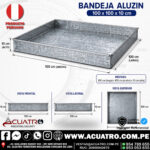 BANDEJA ANTIDERRAME DE ALUZINC MEDIDAS DE 100CM X 100CM X 10CM ( ESPESOR DE 0.3MM )