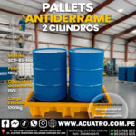 PALLET ANTIDERRAME DE 2 CILINDRO CAPACIDAD DE 220 LITROS SCP-B5-150 MARCA STRONg-GUARD ( CARGA ESTÁTICA 1200 KG ) - Imagen 2