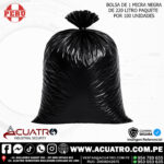 BOLSA DE BASURA DE 1 MICRA DE 220 LITRO NEGRA ( PAQ X 100 UNIDADES )