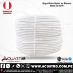 ROLLO  DE SOGA DRIZA NYLON EN COLOR BLANCO POR 250 METROS DE 5/16" PULG PESO APROXIMADO 10 KG