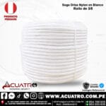 ROLLO DE SOGA DRIZA NYLON EN COLOR BLANCO POR 200 METROS DE 3/8" PULG PESO APROXIMADO 10 KG