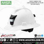 CASCO MINERO CON SUSPENCION DE NYLON SISTEMA RACHE EN LA MARCA MSA