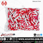 CADENA DE PVC DE 8mm EN COLOR ROJO CON BLANCO BOLSA DE 25 MTS NACIONAL - Image 2