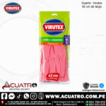 GUANTES DE LAVANDERIA COLOR ROSADO  MARCA VIRUTEX DE 42 CM