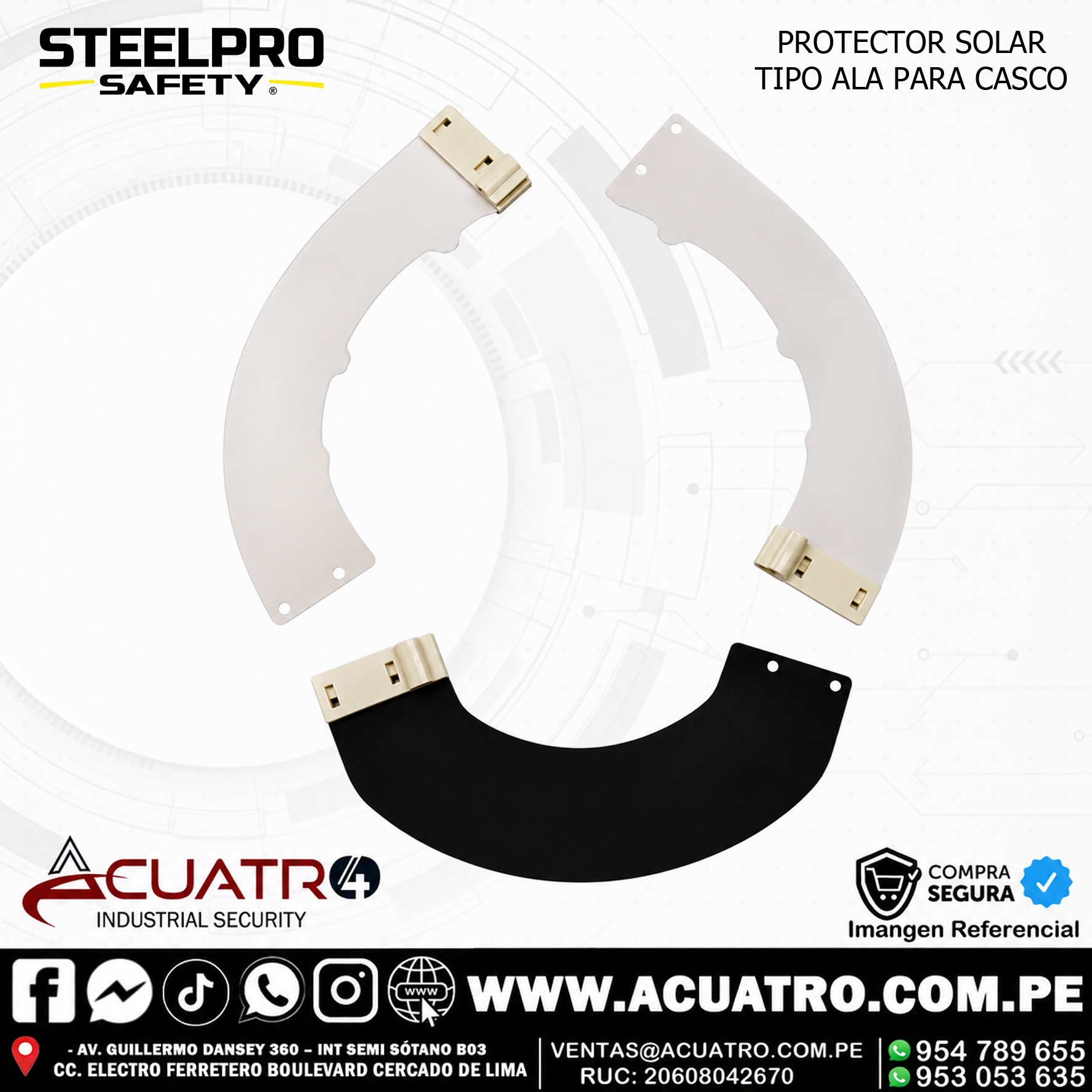 VISERA PARA CASCO COD UVX400 MARCA STEELPRO