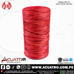 CORDEL 100% NYLON POR 200 MTS NRO 24 COLOR ROJO
