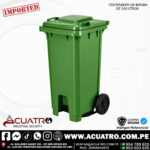 TACHOS DE BASURA DE 240 LITROS COLOR VERDE