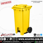 TACHOS DE BASURA DE 240 LITROS COLOR AMARILLO