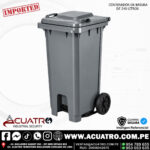 TACHOS DE BASURA DE 240 LITROS COLOR PLOMO