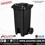 TACHOS DE BASURA DE 240 LITROS COLOR NEGRO