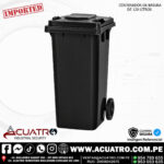 CONTENEDOR DE BASURA DE 120 LITROS COLOR NEGRO