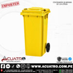 CONTENEDOR DE BASURA DE 120 LITROS COLOR AMARILLO