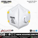 MASCARILLA PLEGABLE C/VALVULA N95 CAJA POR 15 UNI COD M9910V BLANCO