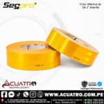 CINTA REFLECTIVA DE 2" COLOR AMARILLO POR (45.72 m.) M/SEGPRO