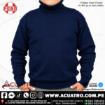 CHOMPA JORGE CHAVEZ DE 450GR EN LANA DRALÓN INDUSTRIAL C/AZUL MARINO