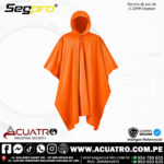PONCHO DE PVC DE 0.32mm EN LA MARCA SEGPRO TALLA UNICA C/NARANJA