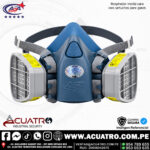 RESPIRADOR MEDIA 7502 CON CARTUCHO PARA GASES Y VAPORES COD 6003 MARCA ASA